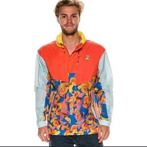 Poler Breezy Jacket‎ Mens Junk Food Orange Yellow Men’s Size M Medium